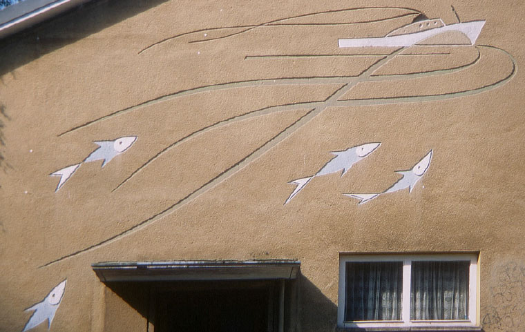 Sgraffito Strömungshalle Schiffbau Universität Rostock