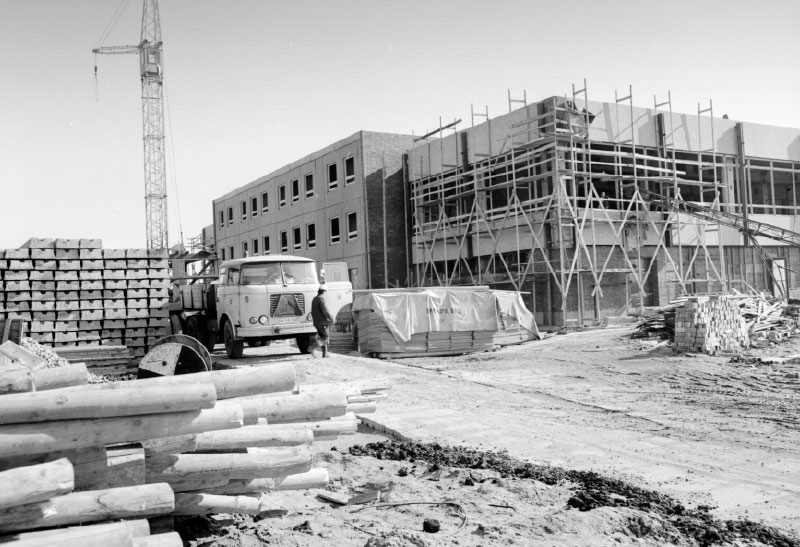 Baustelle Mensa Rostock Südstadt 1969