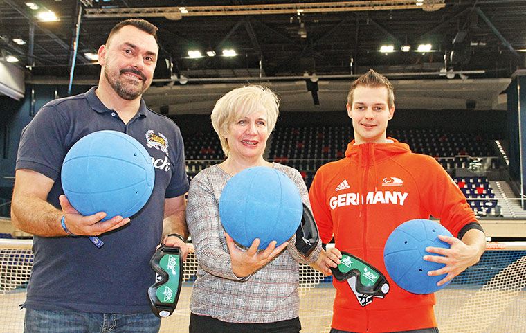 EM-Organisationsleiter und Goalball-Nationalspieler Reno Tiede